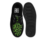 Black & Green Leopard Suede Mondo Creeper