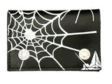 Black Leather Spiderweb Chain Wallet