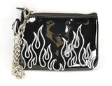 Up in Flames Silver Patent Leather Wallet