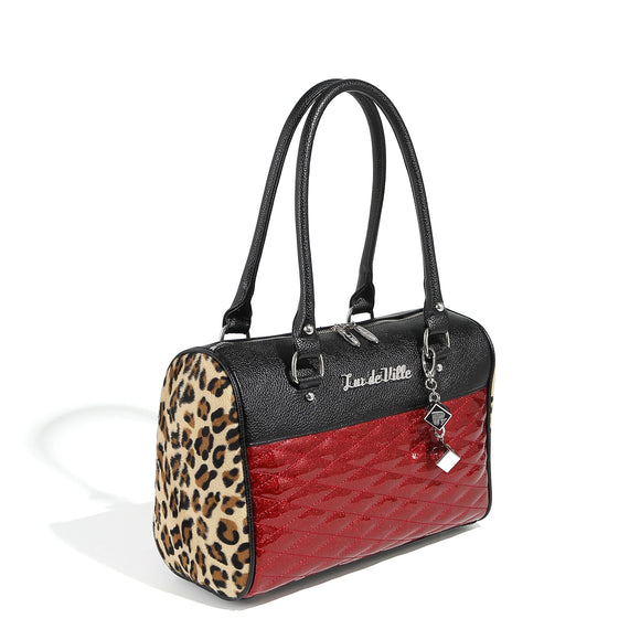 Red Sparkle & Leopard Atomic Tote Medium (Copy)