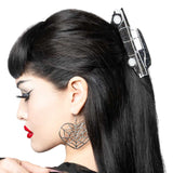 Hearse Black Glitter Claw Clip
