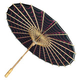 Spiderweb Pink and Black Fabric Parasol