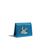 Blue Sparkle Love Bird Mini Wallet