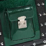 Black and Green Sparkle Weekender Tote Medium