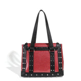 Black and Pink Sparkle Weekender Tote Medium