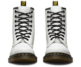 White Smooth Dr. Marten 8 Eye Boots with 1460 - DeadRockers