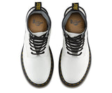 White Smooth Dr. Marten 8 Eye Boots with 1460 - DeadRockers