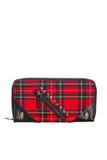 Studs n Plaid Zip Around Wallet