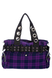 Camdyn Purple Tartan Handbag