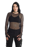 Lilth Black Mesh Top