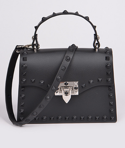 Monotone Black Studded Purse