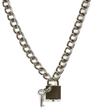 Silver Lock & Key Necklace