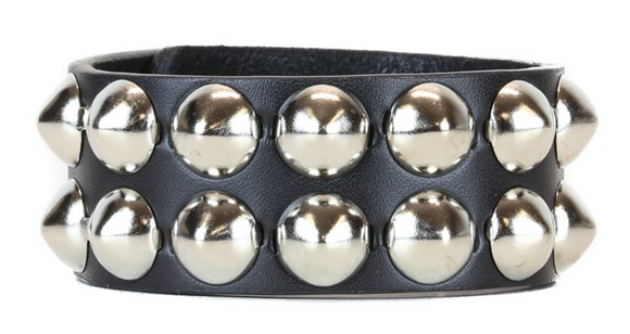 Two Row Cone Stud Wristband