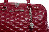 Red Crinkle Patent Temptress Medium Tote