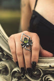 Emerald Venom Spider Ring