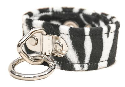 Zebra Print Bondage Ring Wristband