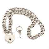 Silver Chain Heart Lock Necklace