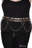 Feline Fancy Leopard Print Chain Belt