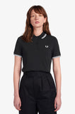 Fred Perry Womens Black / White Polo