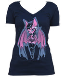 Hanging Around Bat Girl V Neck