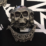 Discharge Skulls Metal Pin