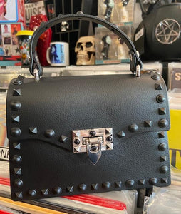 Monotone Black Studded Purse