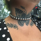 Cone Stud Leather Choker