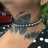 Cone Stud Leather Choker