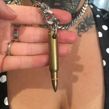 Brass Bullet Chain Necklace