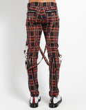 Classic Slim Black Plaid Bondage Pants