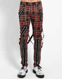 Classic Slim Black Plaid Bondage Pants