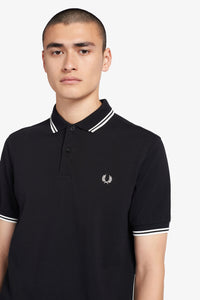 Fred Perry Twin Tipped Polo Black / White