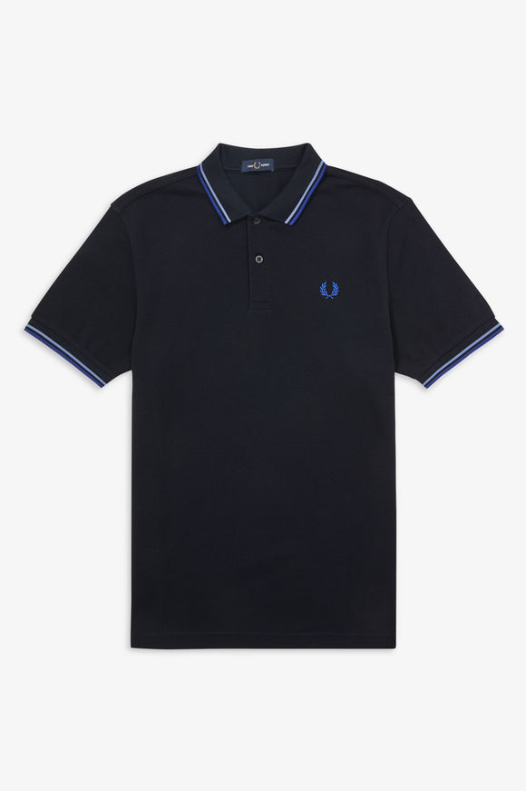 Fred Perry Polo Navy / Riviera / Cobalt (Last One Size Small!)