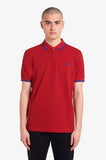 Fred Perry Twin Tipped Polo Deep Red / Cobalt