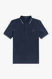 Fred Perry Polo Dark Carbon / Ash Blue / Pistachio