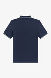 Fred Perry Polo Dark Carbon / Ash Blue / Pistachio