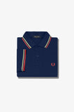 Fred Perry Polo French Navy / Wax Yellow / Washed Red