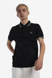 Fred Perry Polo Black / Snow White / Silver Blue