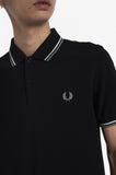 Fred Perry Polo Black / Snow White / Silver Blue