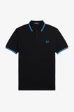 Fred Perry Polo Black / Wasabi / Vintage Sky