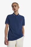 Fred Perry Polo Midnight Blue / Snow / Oxblood