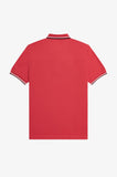 Fred Perry Polo Washed Red / Snow White / Black