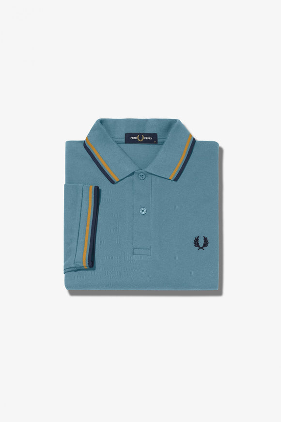 Fred Perry Polo Ash Blue / Golden Hour / Navy