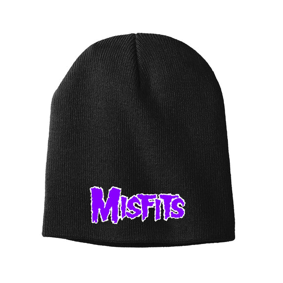 Misfits Purple Logo Beanie