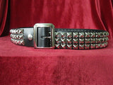 Pyramid Stud 3 Row Belt