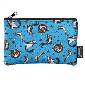 Shark Bite Zip Pouch