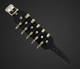Silver Bullet Leather Wristband
