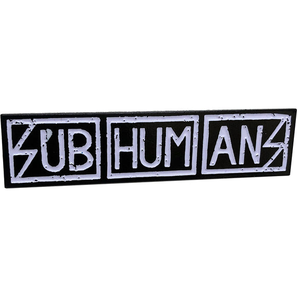 Subhumans Text Logo Enamel Pin