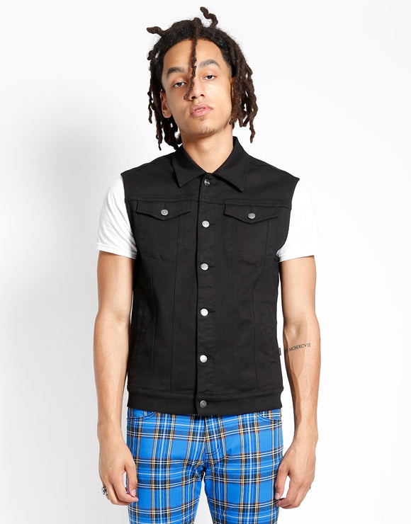 Black Denim Vaudeville Vest