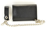 Black Leather Chain Wallet